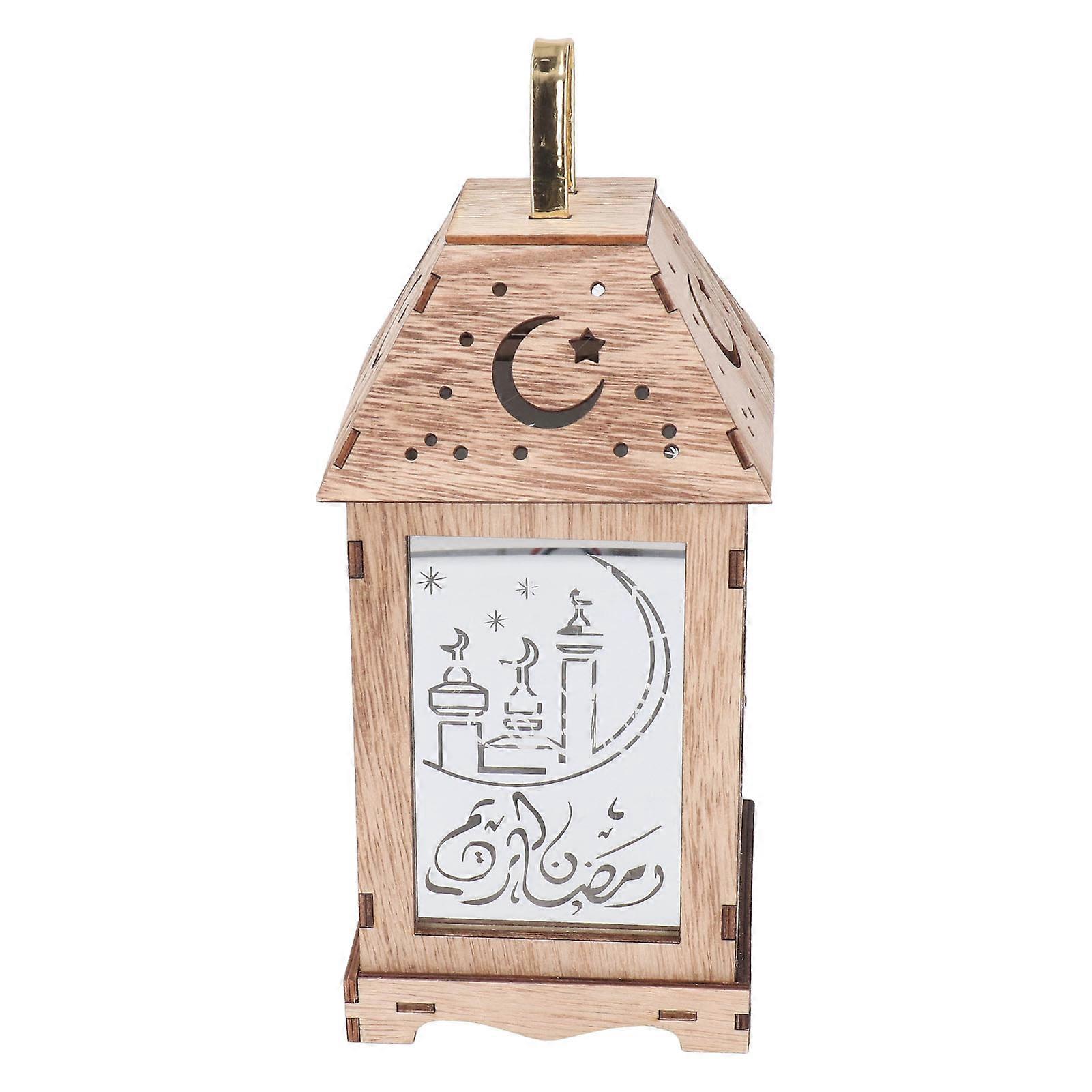 Ramadan Decorations Lantern Lights Handcrafted Battery Powered LED Ramadan Lantern Decor Eid Lanterns with Hanging Rings