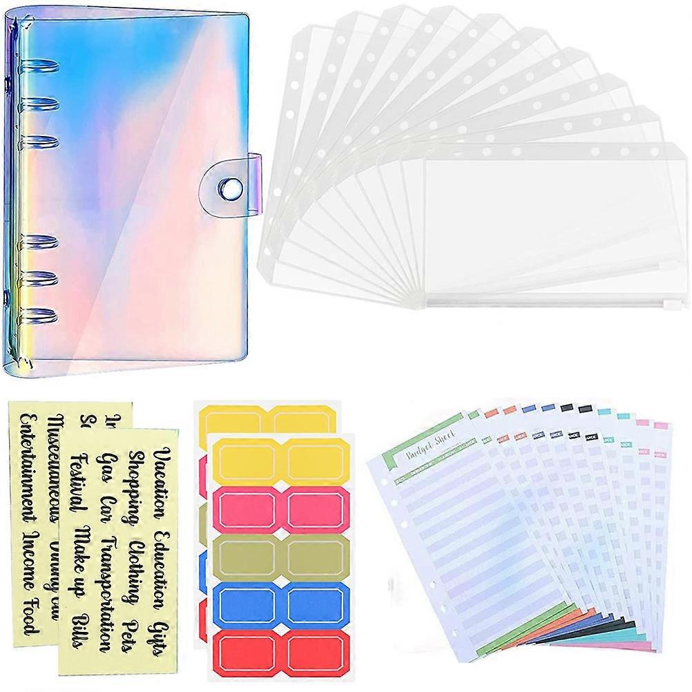 For Gradient Color Budget Organiser Budget Planner Financial Planner PVC Budget Binder for Budgeting Money Saving Folder