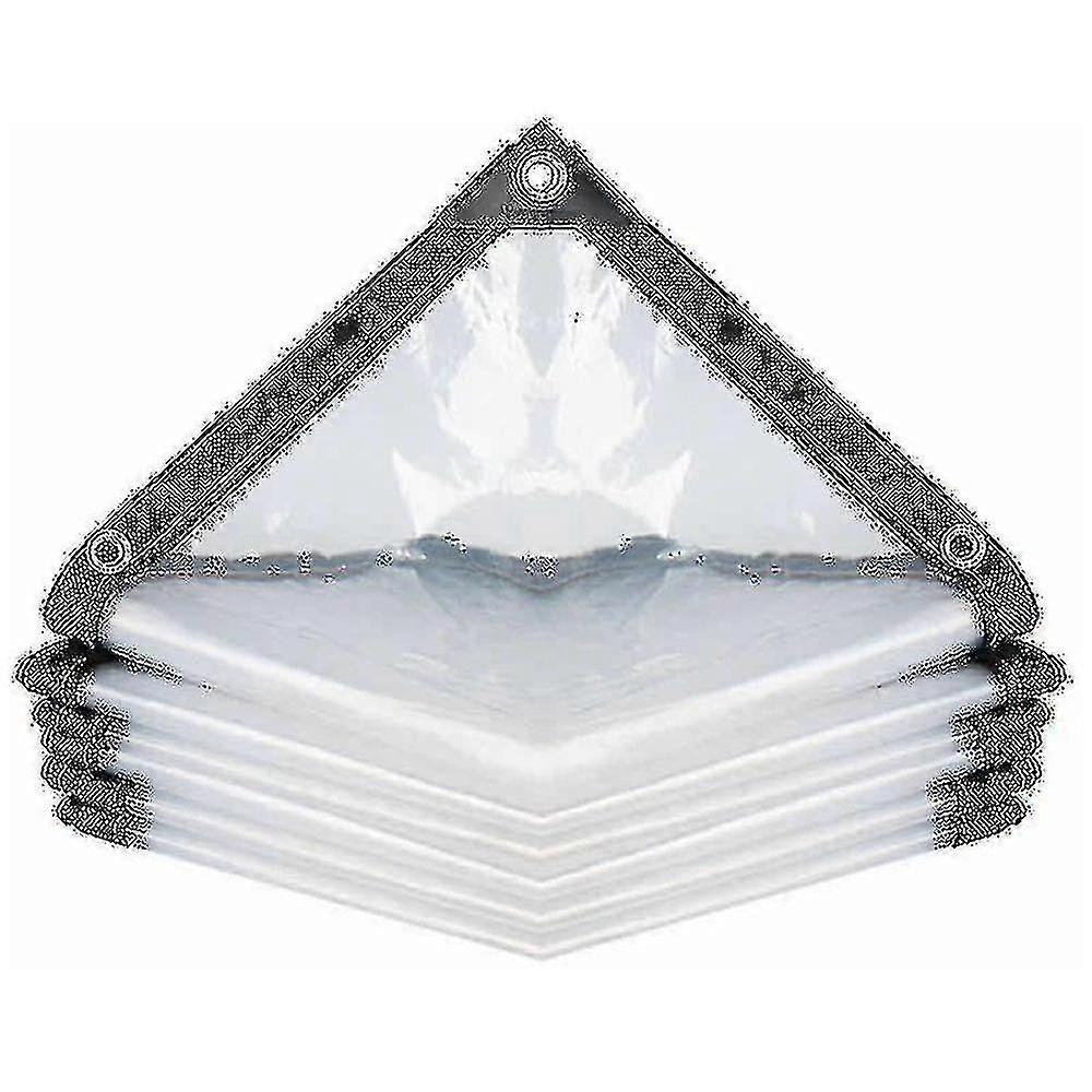 Transparent Waterproof Tarpaulin With Eyelets, Pe Multi-purpose Water-proof Tear-resistant Ultra-lightweight Tarpaulin Tarpaulin(size:2*3m) Tw