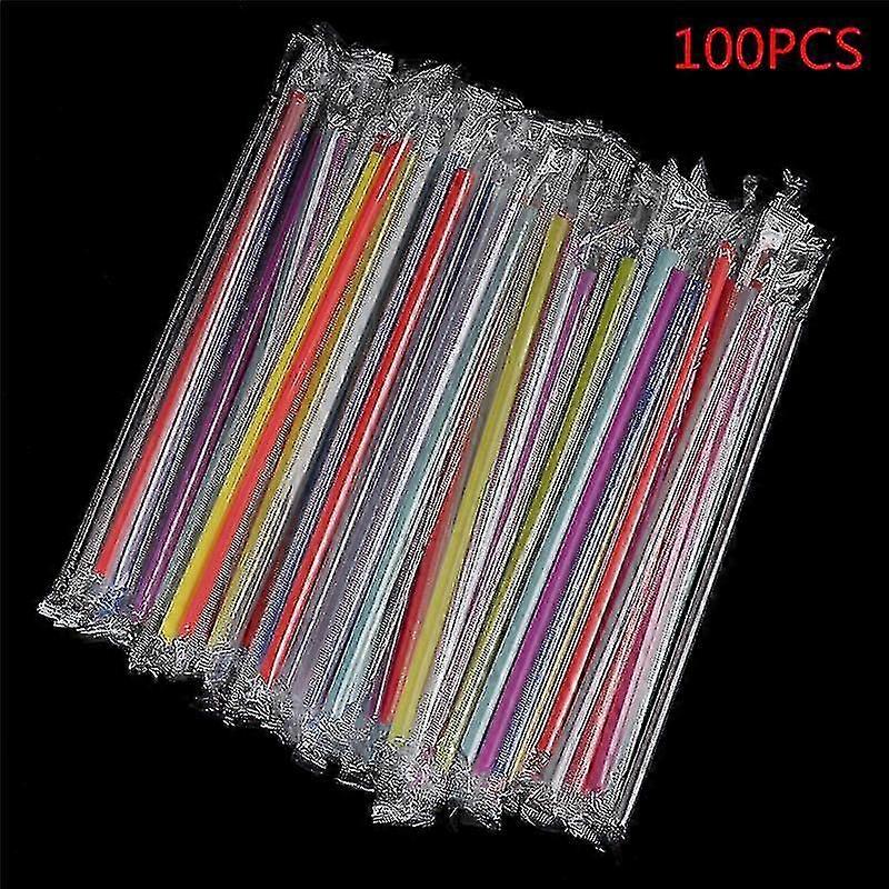 100Pc Clear Individually Wrapped Drinking Pp Straws Drinks Straws Party Supplies