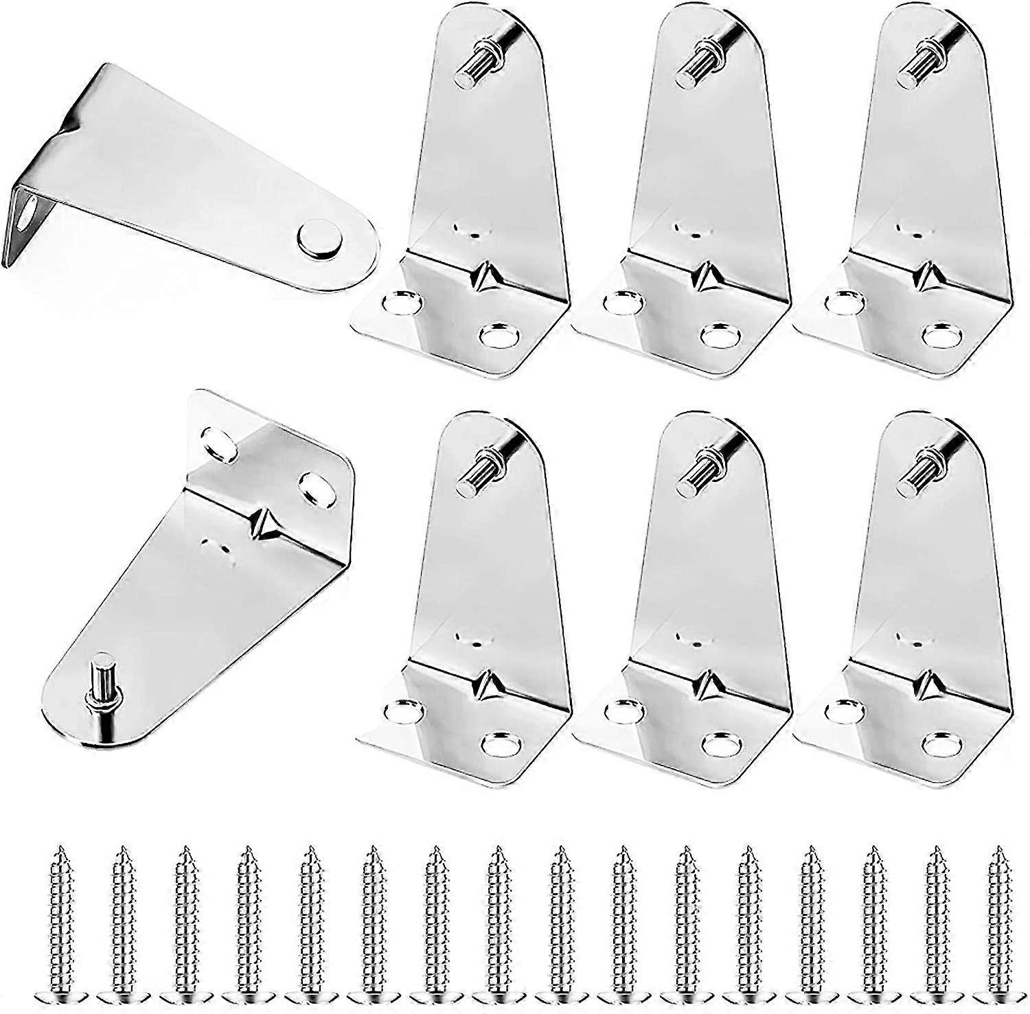 Tongdejing Metal Fixing Bracket And Pin Shutter Bracket Shutter Fixer For Horizontal Shutter Fixer (silver) (8pcs)