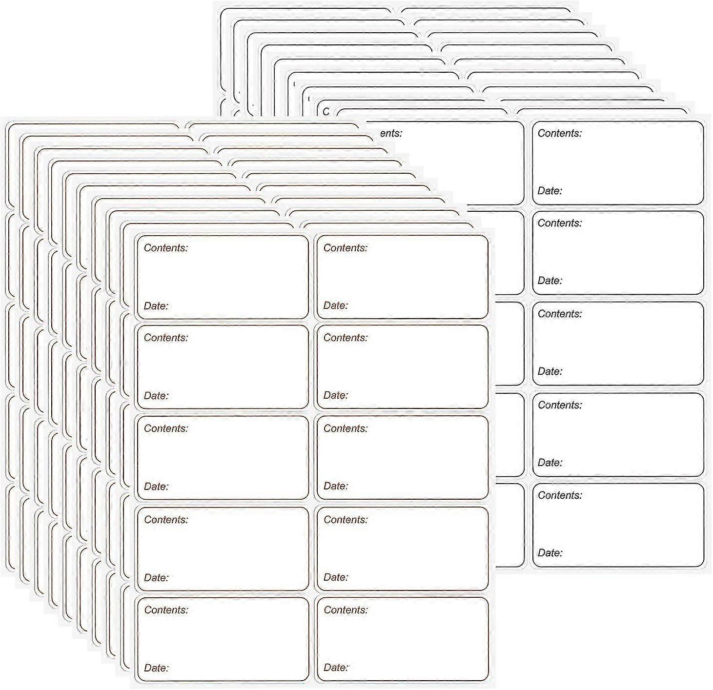 200pcs Freezer Labels,yolaist Removable Frozen Food Labels Freezer Stickers,refrigerator Date Labels Stickers Peelable No Residue,6x3cm