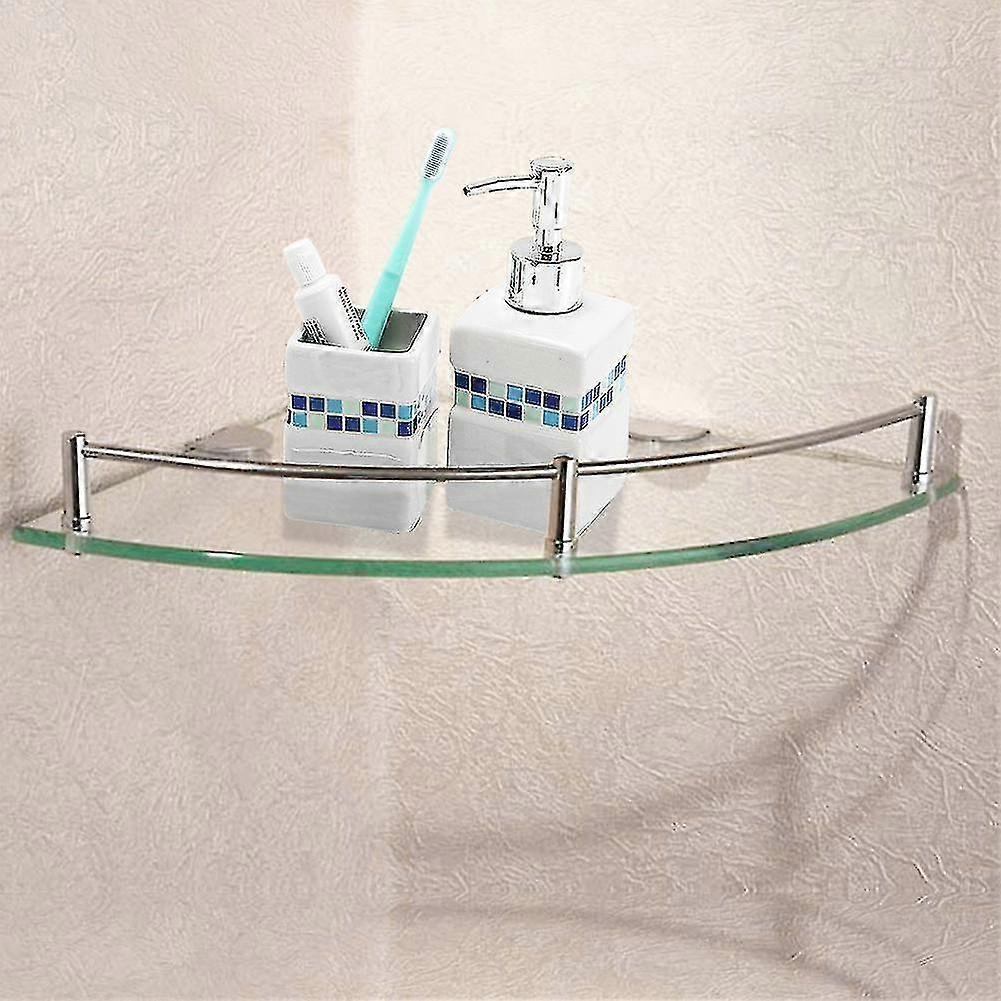 Bathroom Corner Storage Floating Rack-1 Tier 20x20cm-