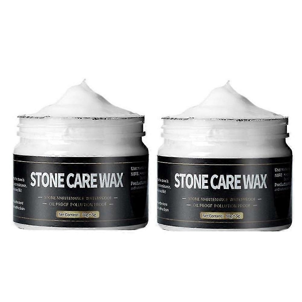 2PCS 85g دليل تلميع الشمع العناية الطبيعية للأثاث الحجري والبلاط