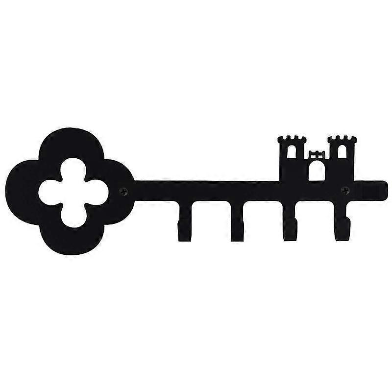 Decorative Wall Mounted Iron Key Holder, 4 Key Hooks Organizer For Car Or House Keys, Key Rack (a Be