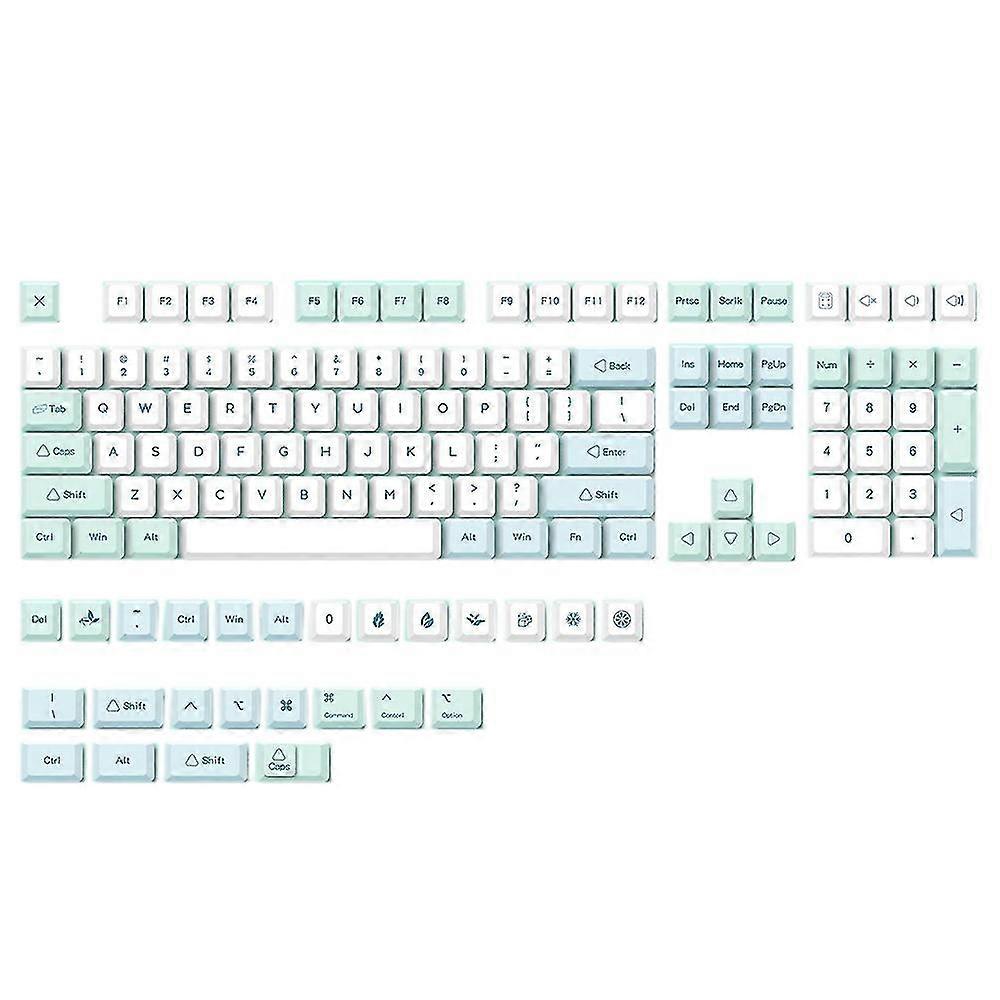 133 Pbt Sub Keycaps Xda Minimalist Ice Mint For Mx S Mechanical 68/87/96/104/10
