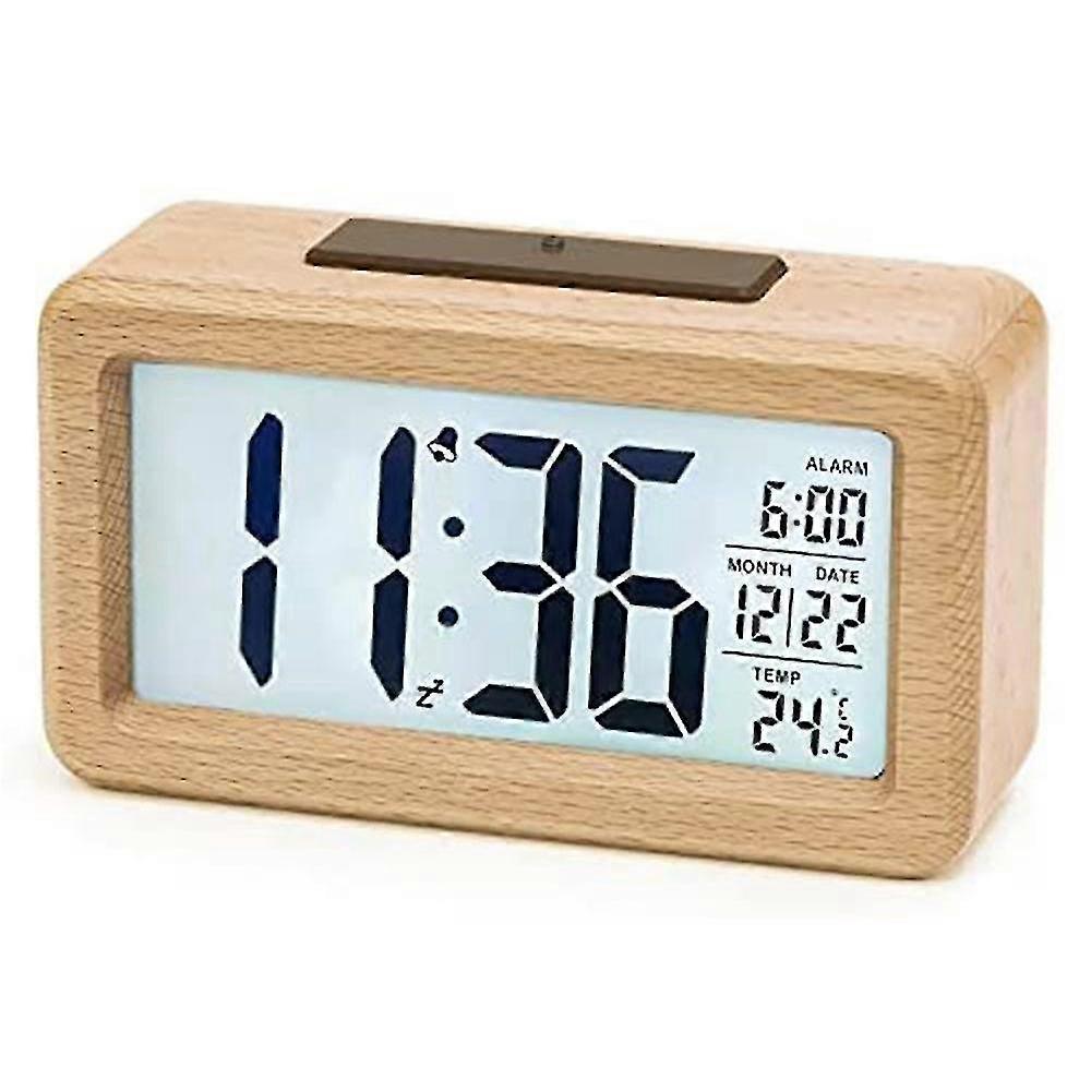 Digital Alarm Clock With Temperature & Large Screen Clock Brightness