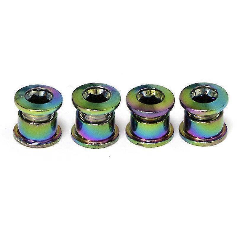 Bicycle Chainring Bolts Screws,colorful Nuts Screws Bicycle Accessories,chainring Bolts &nuts Screw Hardware For Bike4pcsmixed Color