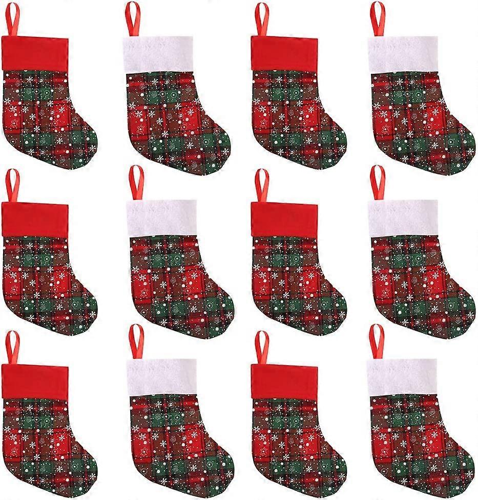 12Pcs Christmas Stocking Set 9 Inch