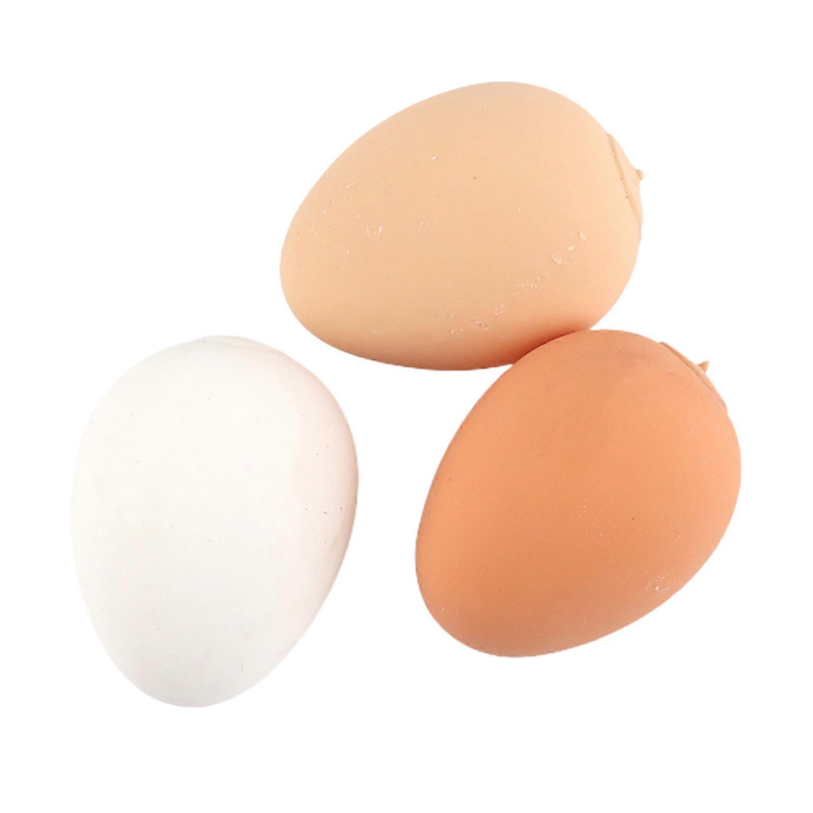 Egg Squishes Toy Soft TPR Quick Recovery Anti-stress Ball Pinch Toy Stress Relief Emulated Egg Funny Spoof Squeeze Fidget Toy Party Favor KAESI