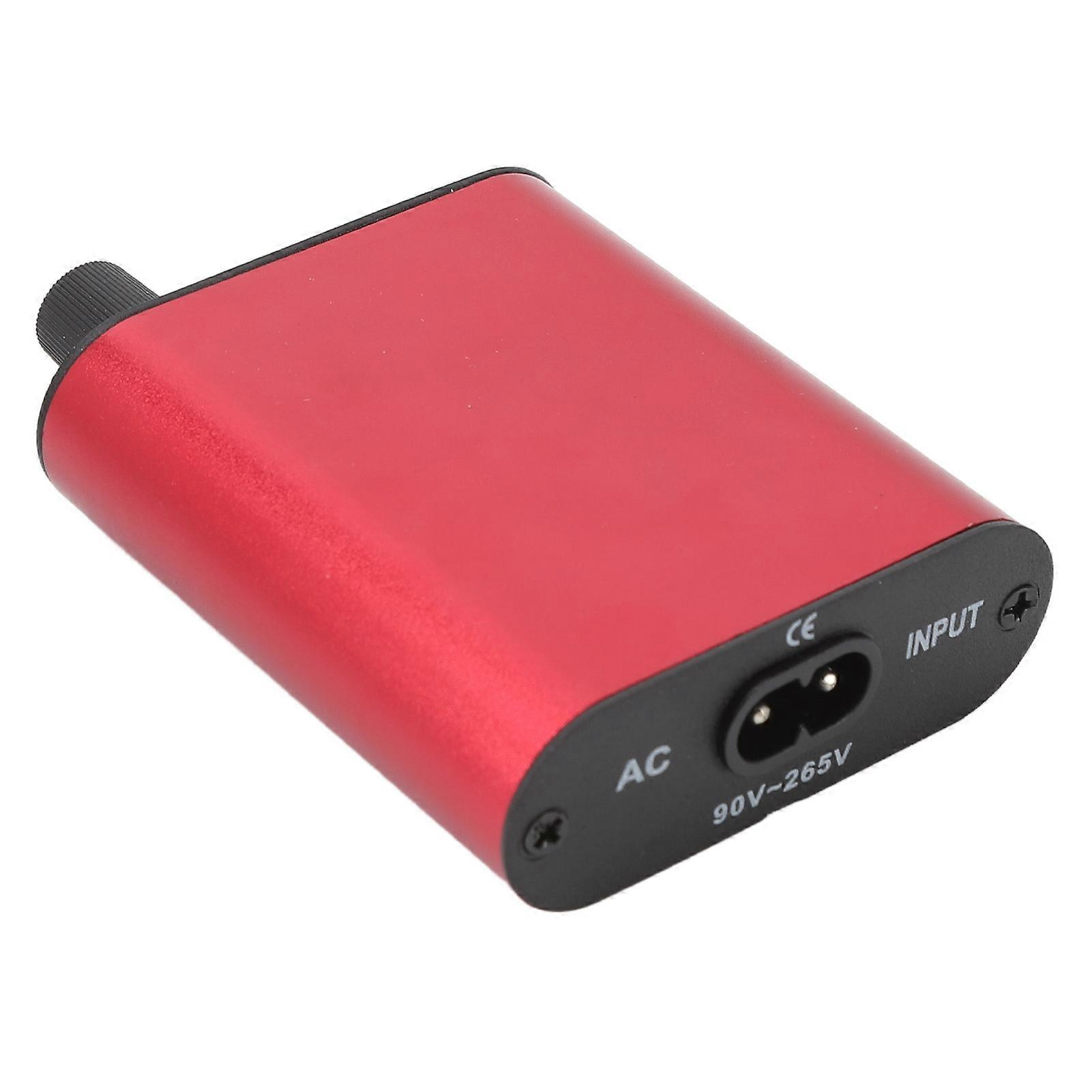 Tattoo Power Supply Stainless Steel Mini Professional Tattoo Power Regulator Transformer 90265V Red EU Plug