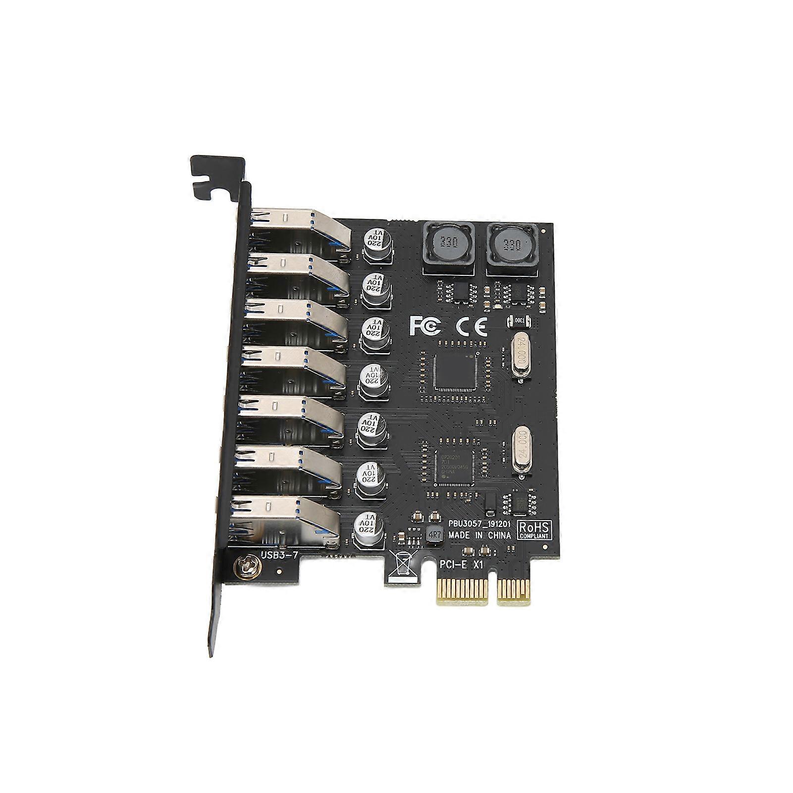 Κάρτα επέκτασης USB3.0 PCIE σε USB3.0 Επτά θύρες υψηλής ταχύτητας κάρτα επέκτασης επιφάνειας εργασίας