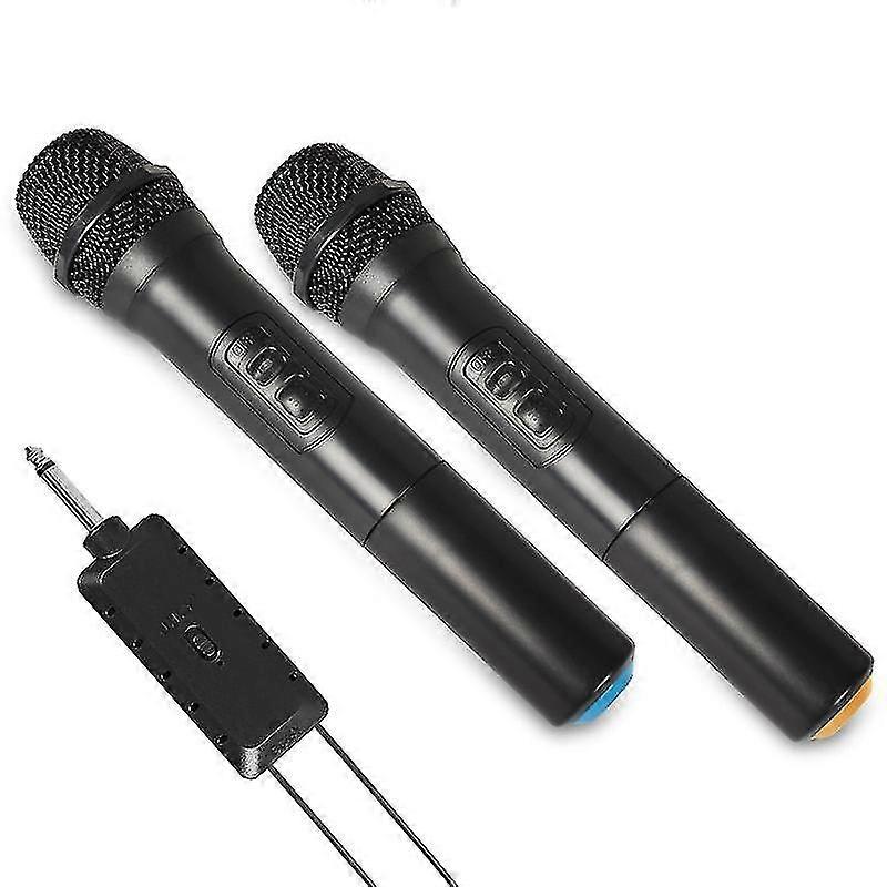 Wireless Microphone Wireless Handheld Dynamic Microphone System Dual Wireless Microphone With Rechargeable Receiver For Karaoke Machine, Dj, Singing