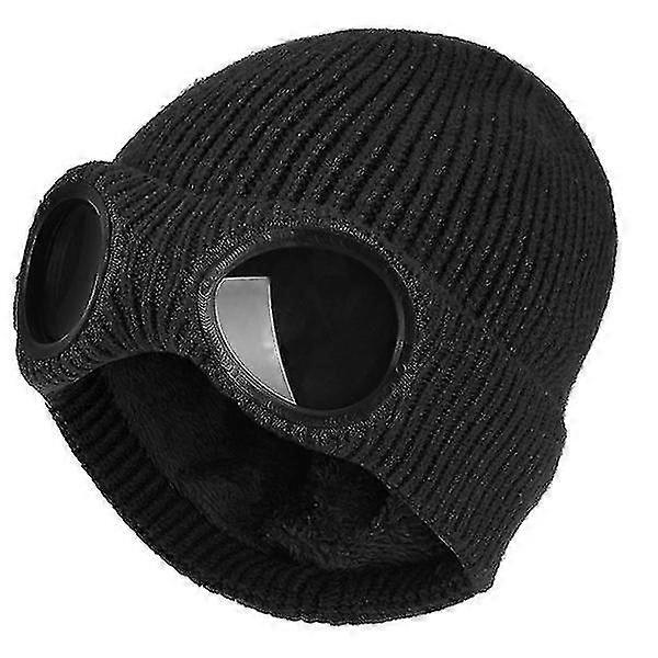 الشتاء محبوك قبعة دافئة بيني الجمجمة كاب Stretchy متماسكة Slouchy الأسود