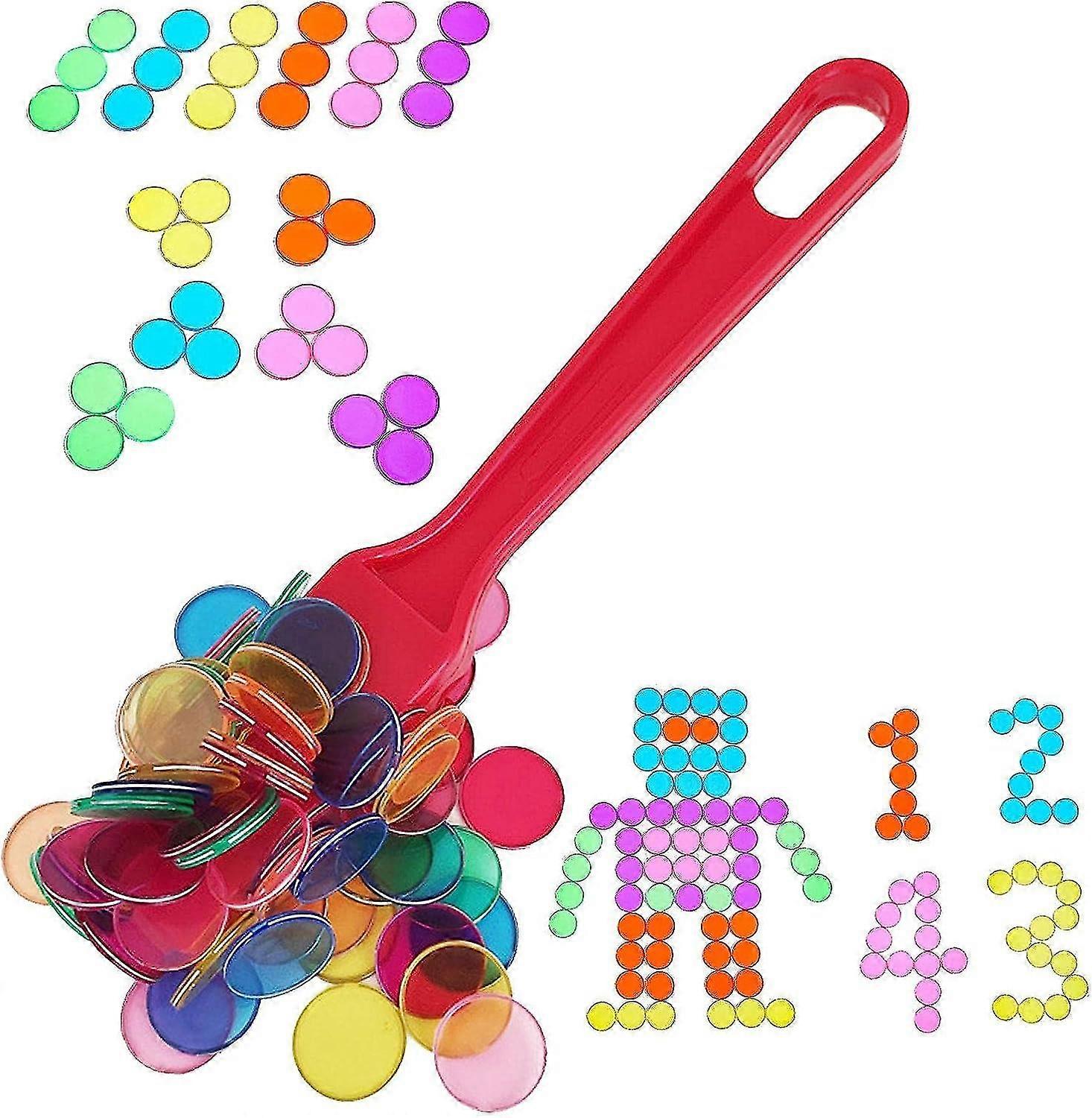 Counting Chips Small, Coins for Kids - Educational Magnetic Chips Kit for Math Counting