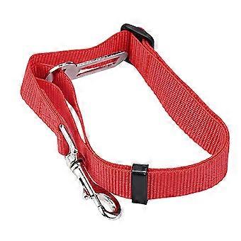 Hundesikkerhedssele 1in bred 17.7 til 28.3in udtrækkelig stærk nylon ABS legering Pet Car sikkerhedssele til køretøjssæder Sikkerhed rød