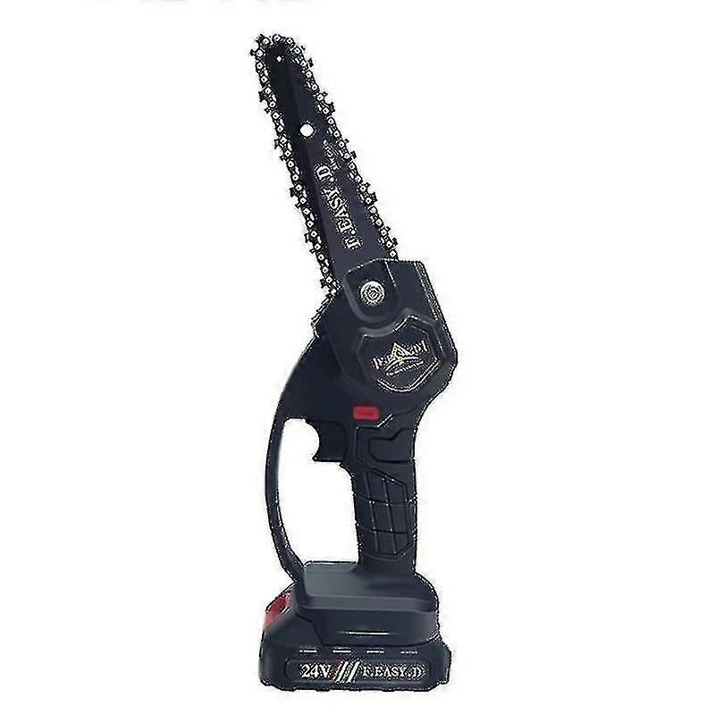 Black Mini Chainsaw Cordless, 6 Inches Chainsaws Battery Powered With 1battery/2 Batteries Electric Handheld