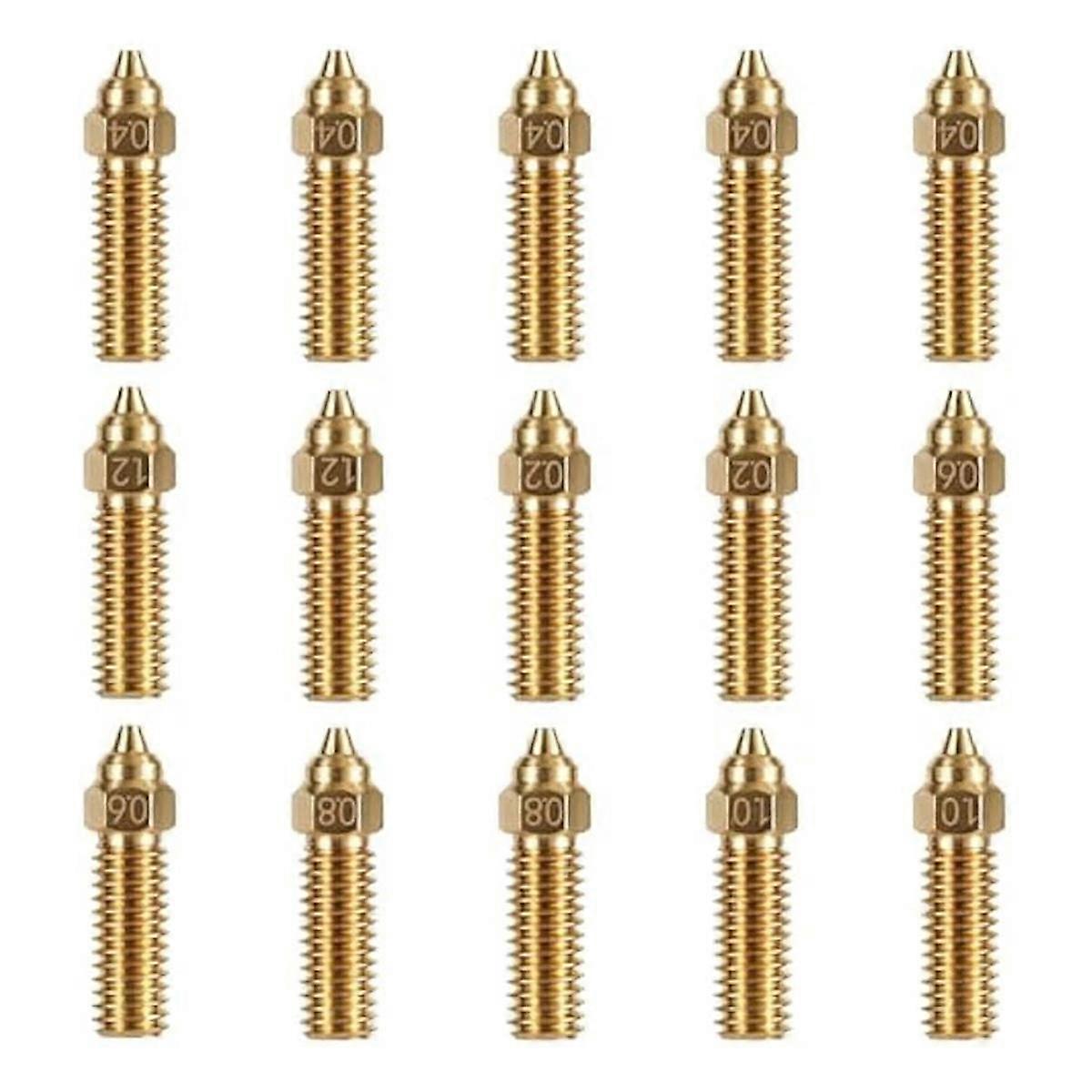 15Pcs Brass Nozzles Kit, K1 Nozzle Kit for 3D Printer Nozzle Kit Printer Parts & Accessories for K1, K1 Max