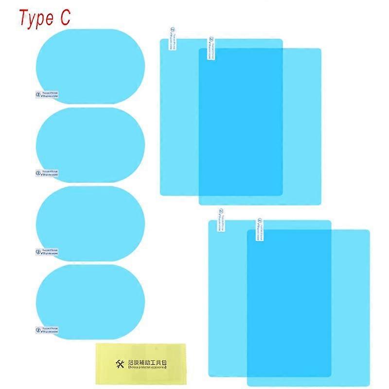 1/4/8/12 Pcs Car Rear View Mirror Rainproof Film Anti-Fog Clear Protective Sticker Anti-Scratch Waterproof Mirror Window Film