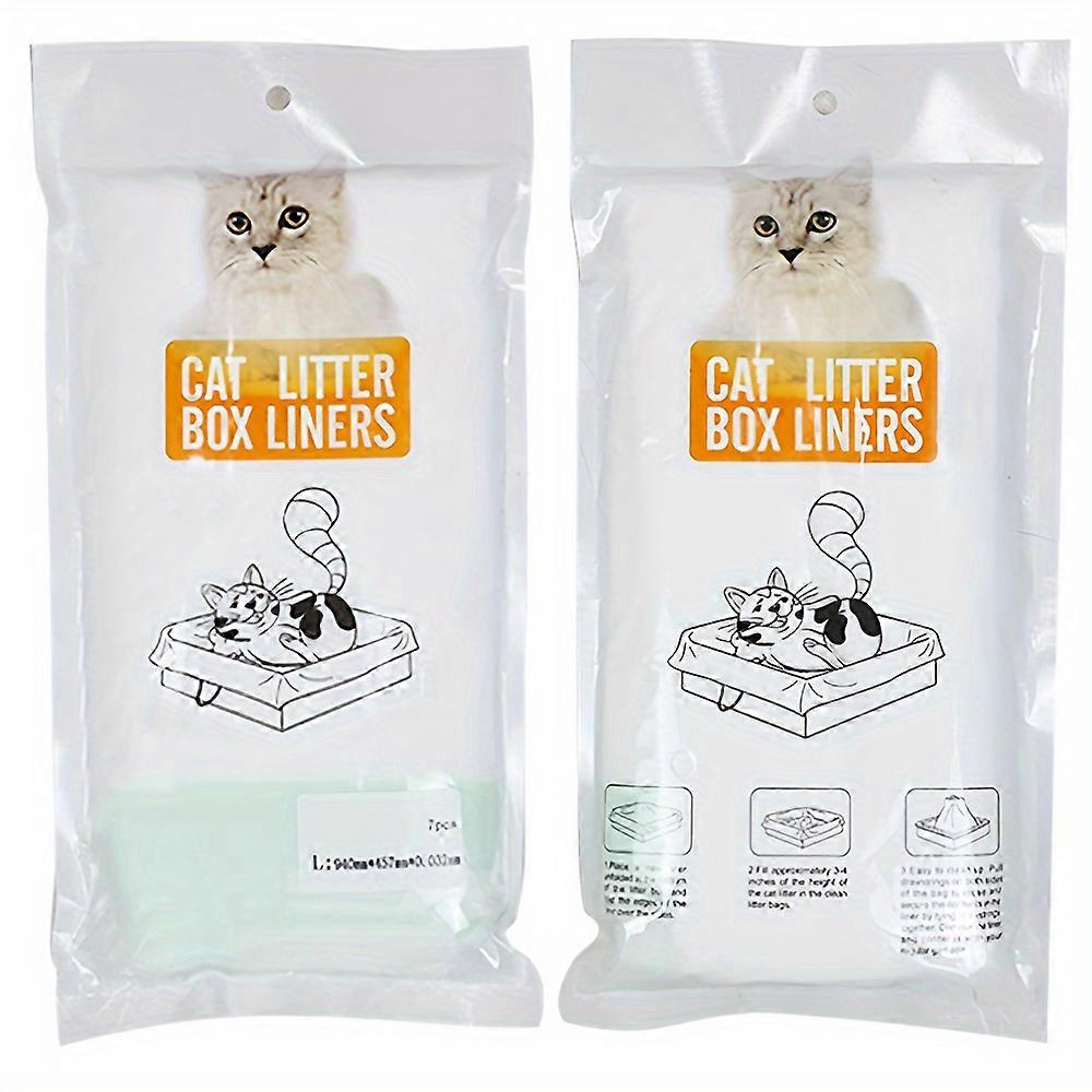 "Easy-Sift" 14-Piece Extra Thick Disposable Cat Litter Bags - Quick Clean, Elastic Drawstring For Easy Use