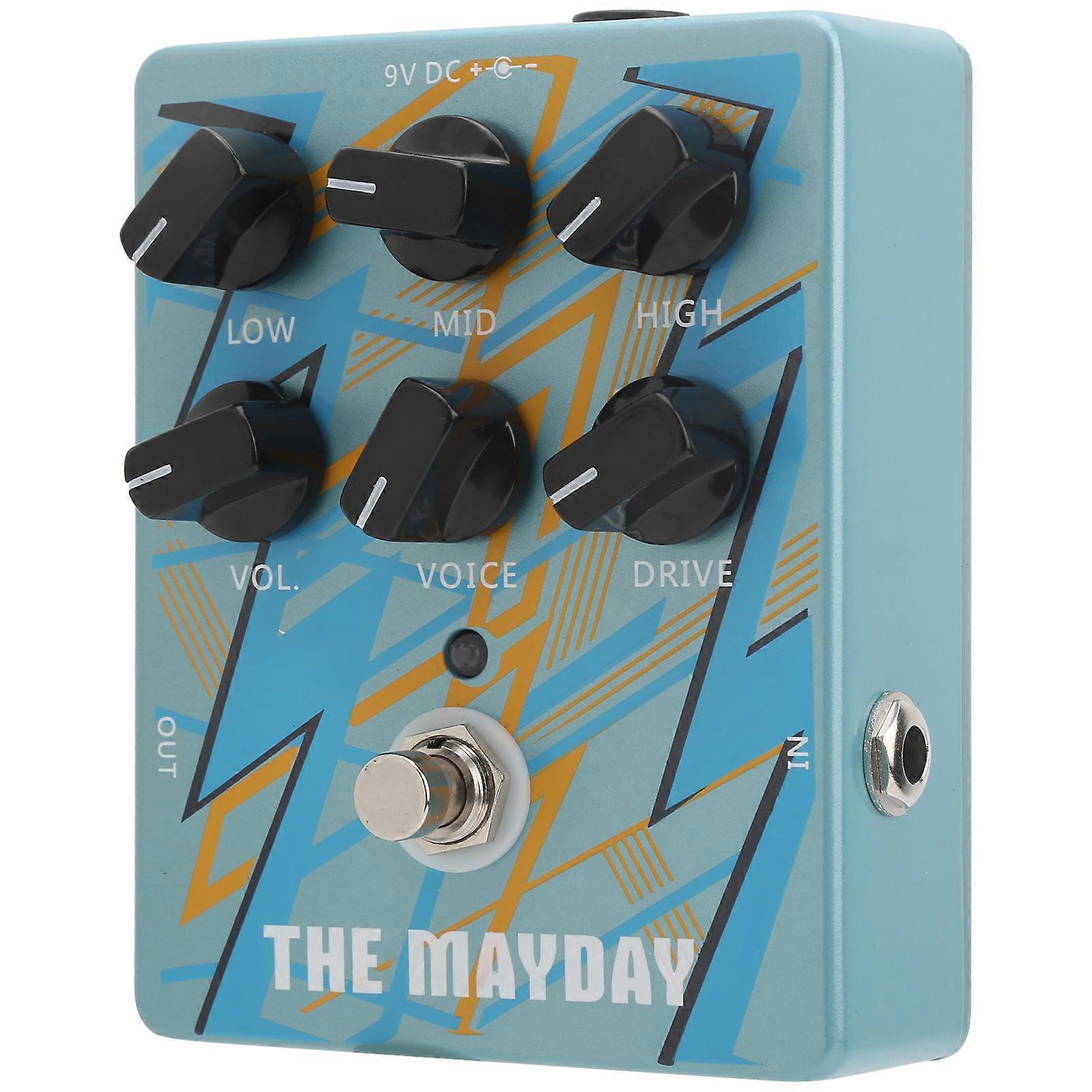 Guitar Effect Pedal with Analog Equalizer Harmonic 9V DC Input