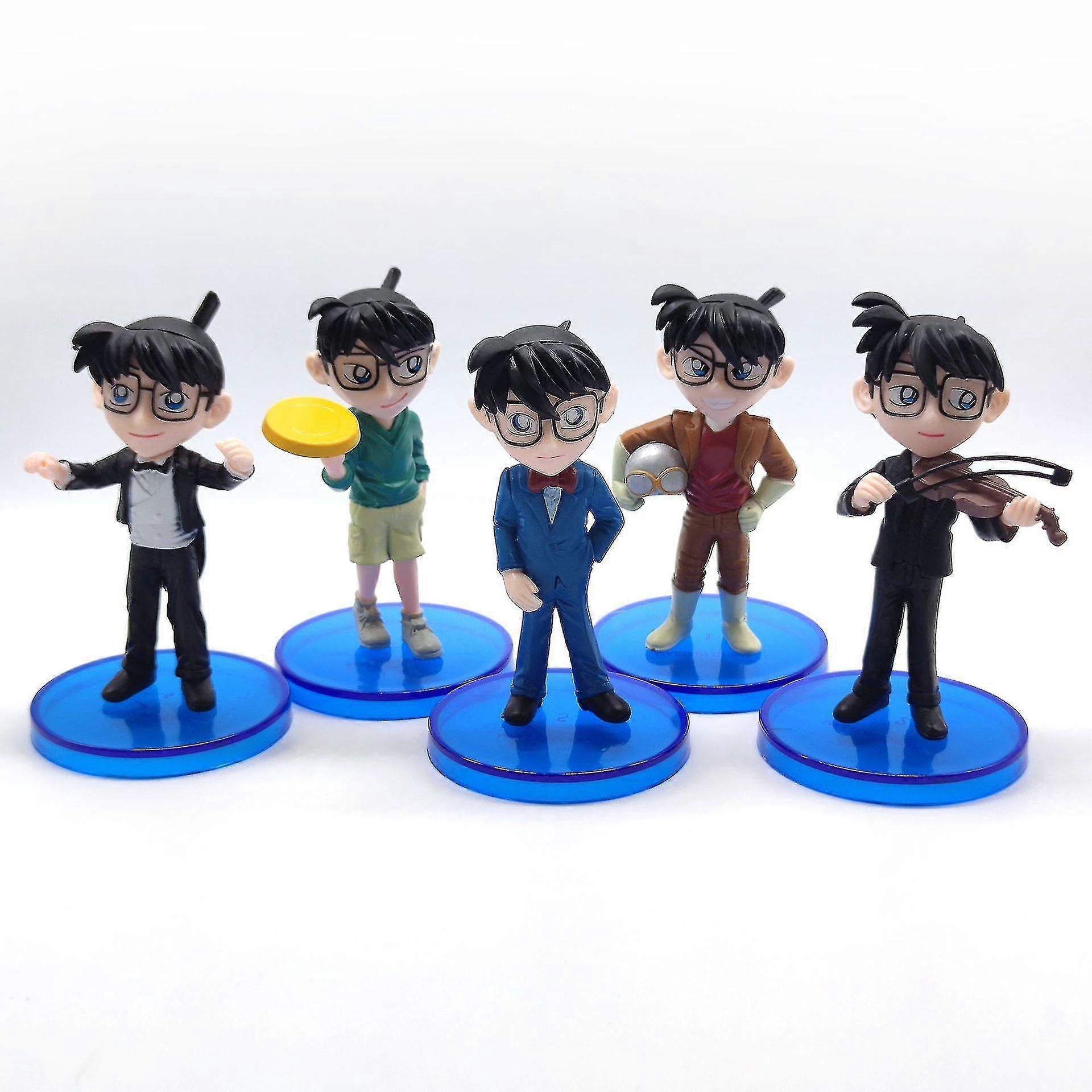 5pcs Conan Hand Puppet Model Anime Ornaments