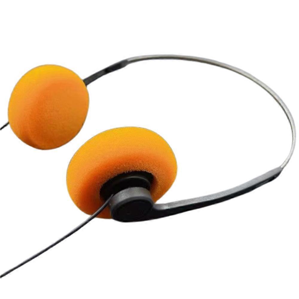 Retro Stil Over-Ear-Kopfhörer, Walkman Kopfhörer Vintage Gefühle Bügel Kopfhörer Hi-Fi Stereo Schwarz Orange Ohrpolster Kopfhörer Geschenk