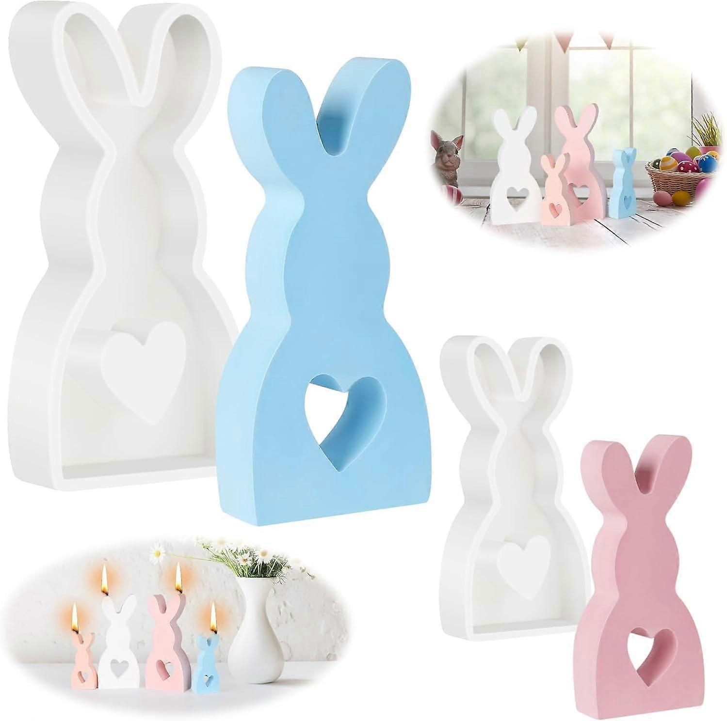 3D-Osterhase Silikonform Kerzenhalter