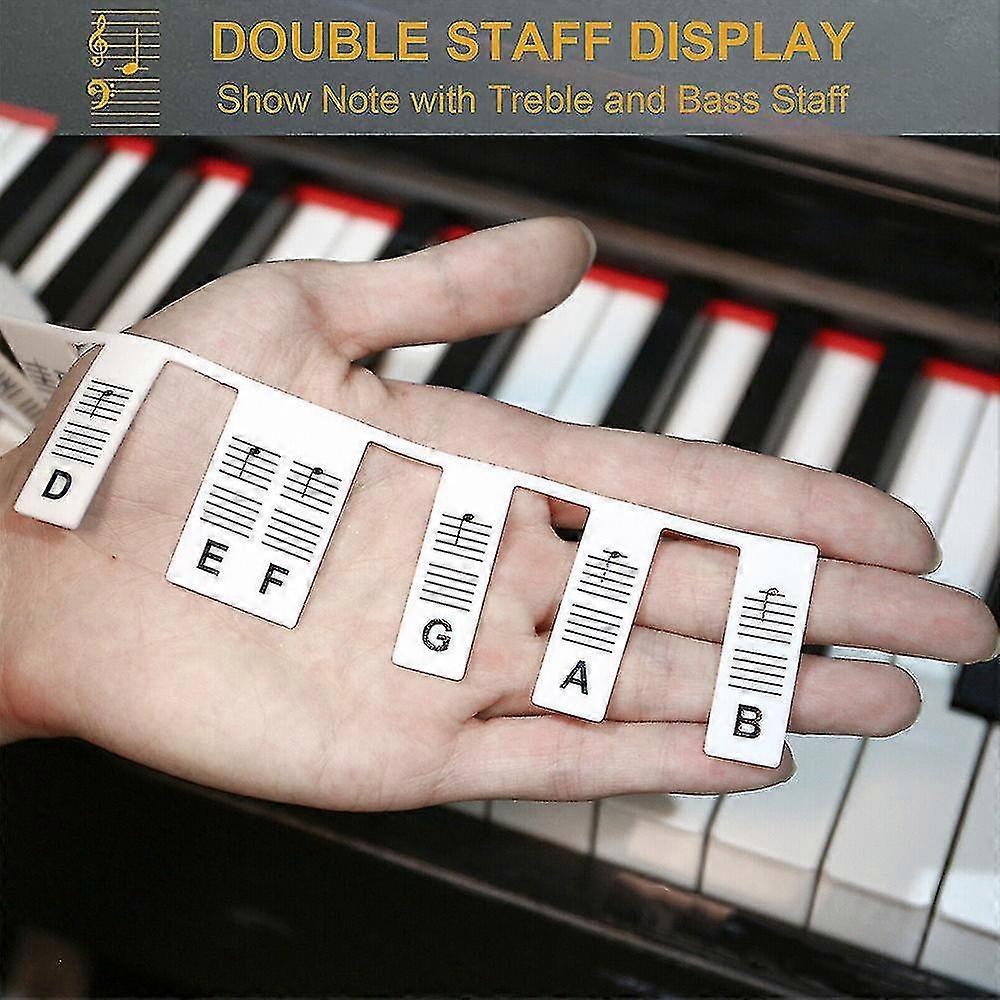 A-88 Keys Reusable Piano Keyboard Note Labels Piano Notes Guide Stickers
