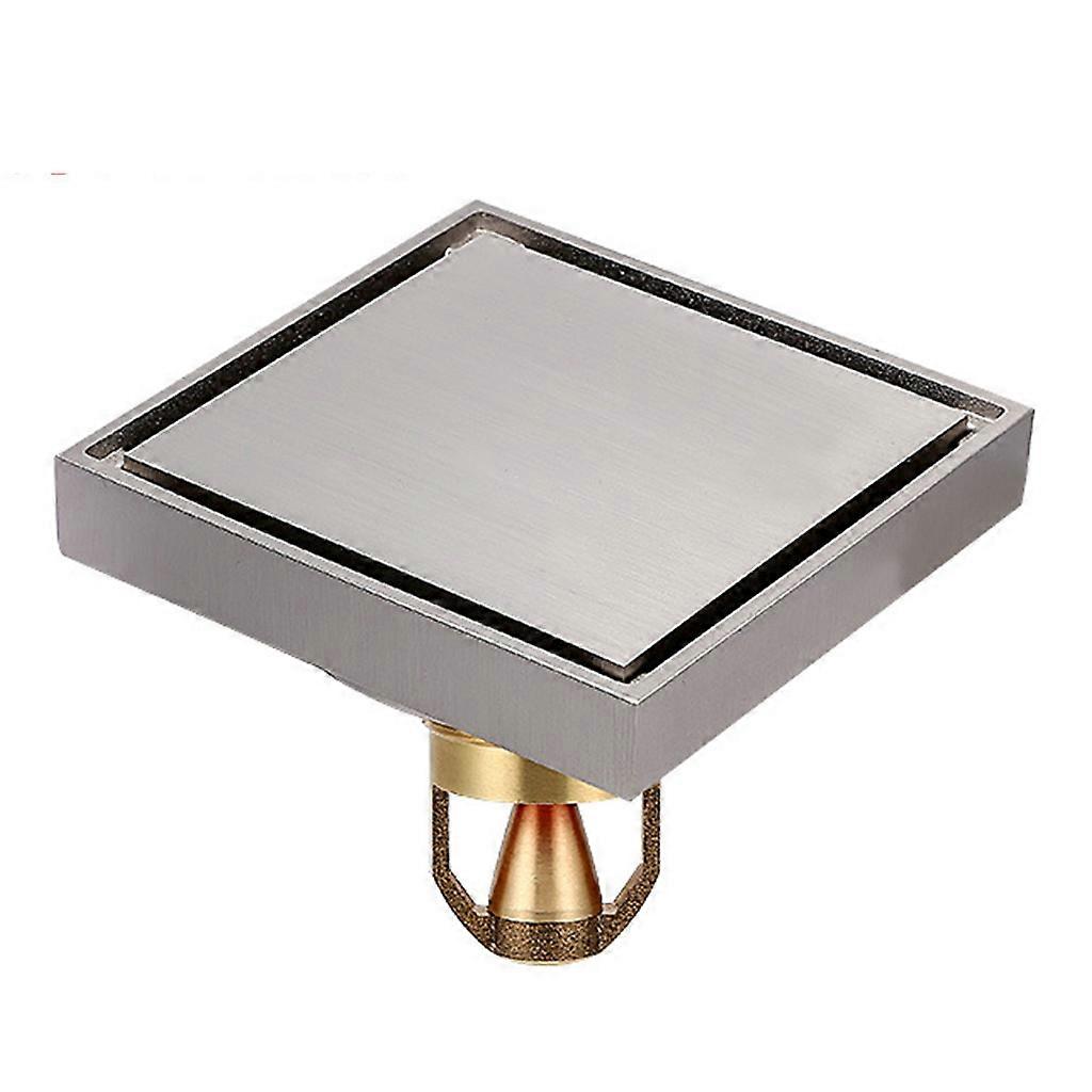 Square Brass Floor Drain Cover Anti-blocking Drain Stopper Double-layer Filter