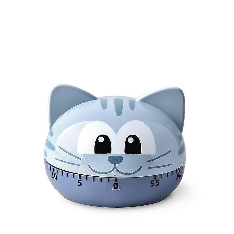 Kitten shape, cute animal style mechanical timer, student learning time manager, manual timer, gift gift for kids
