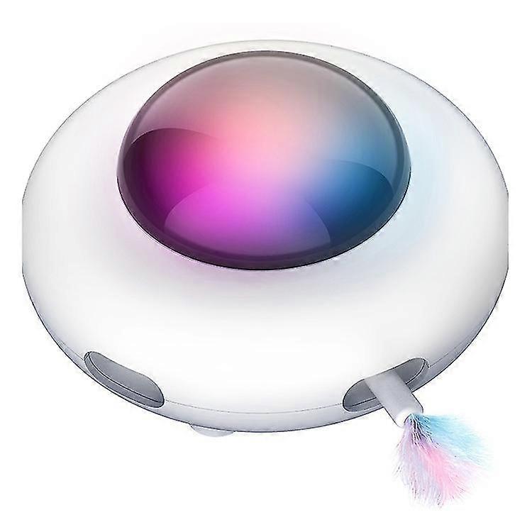 Automatic Ufo Cat Toy For Indoor Rotating Feather