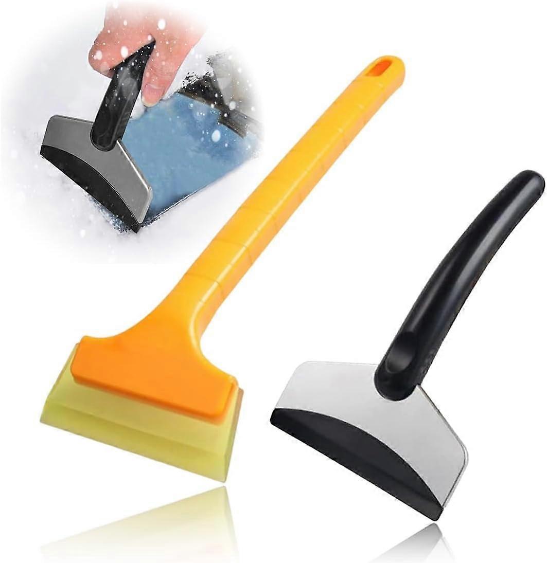 2PCS Car Ice Scraper, Portable Traceless Snow Shovel, Defrost Windshields and Windows Snow Shovel, Multifunctional Anti-Icing Frost Scraper