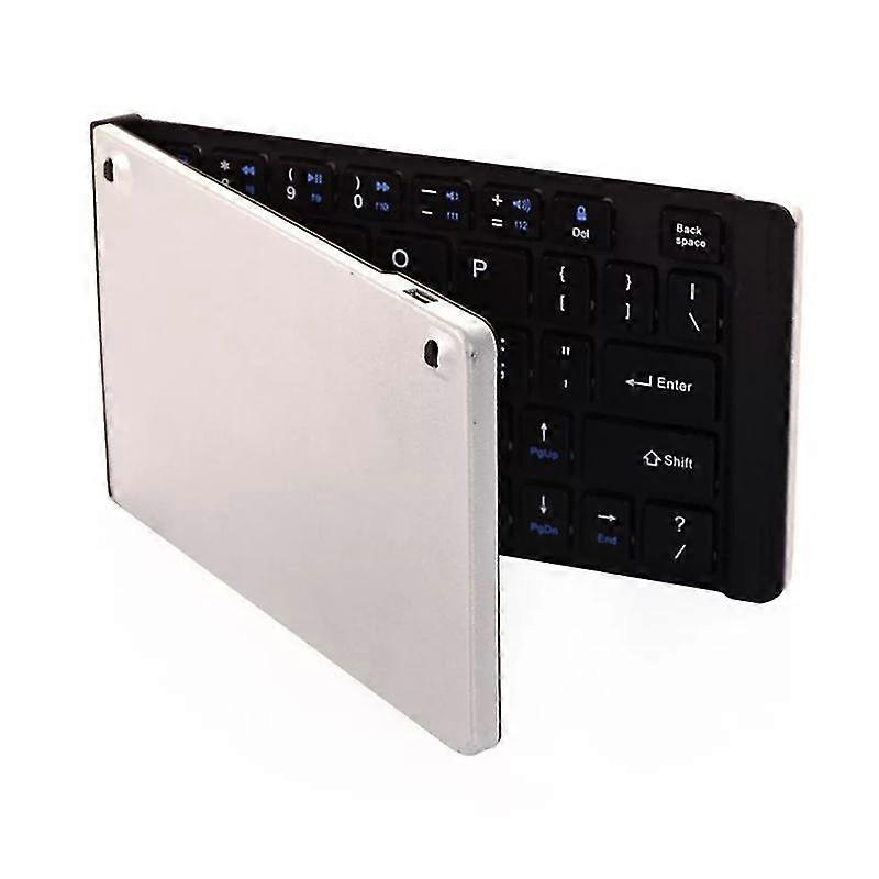 Mini 66 Keys Double Folding Wireless Bluetooth-compatible Keyboard For Phone Pc