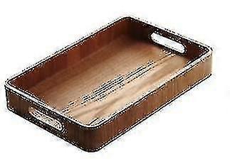 Rectangular Serving Tray Wood Plate Tea Food Server Dishe Drink Platter|storage Trays(rectangle-s)