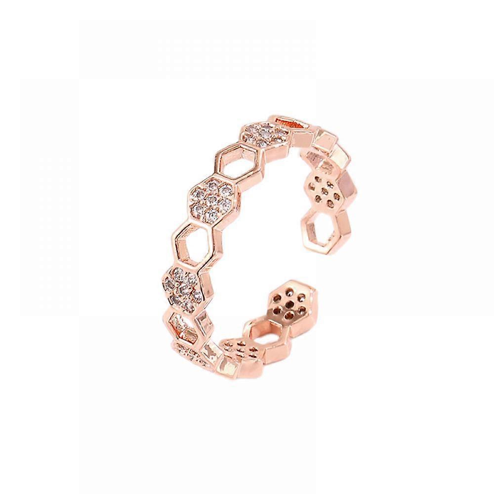 Simple Geometric Polygonal Diamond Ring