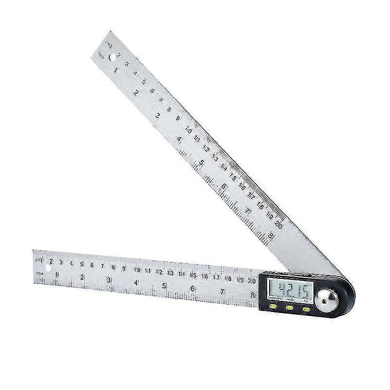 Stainless Steel Ruler With Lcd Display Angle Protractor--
