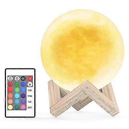16 Colors Remote Control 15cm Moon Lamp