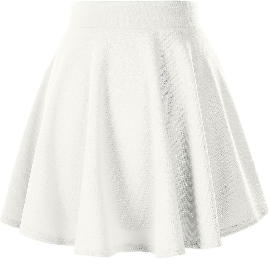 Kadınlar için Temel Çok Yönlü Esnek Flared Casual Mini Patenci Etek