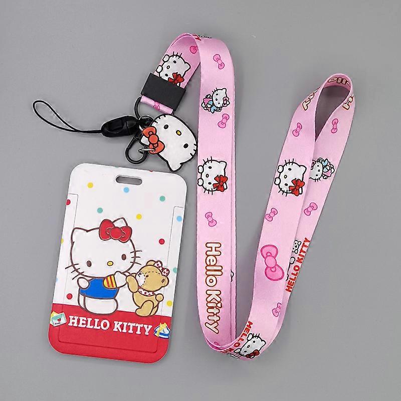 1 Set Anime Card Cases Card Lanyard Key Lanyard Cosplay Badge ID Cards Holders Neck Straps Keychains