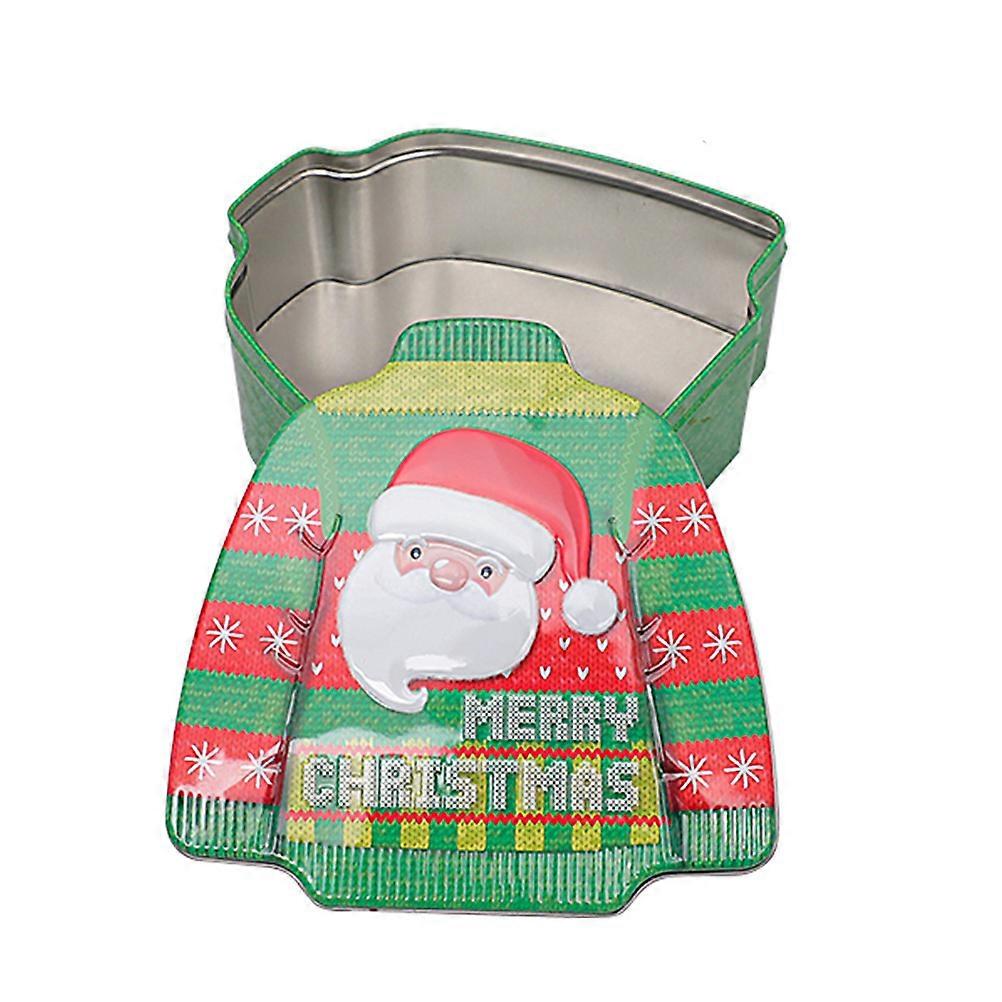 1Pc Sweater Shape Candy Tinplate Boxes Tank Biscuit Container Gift Storage