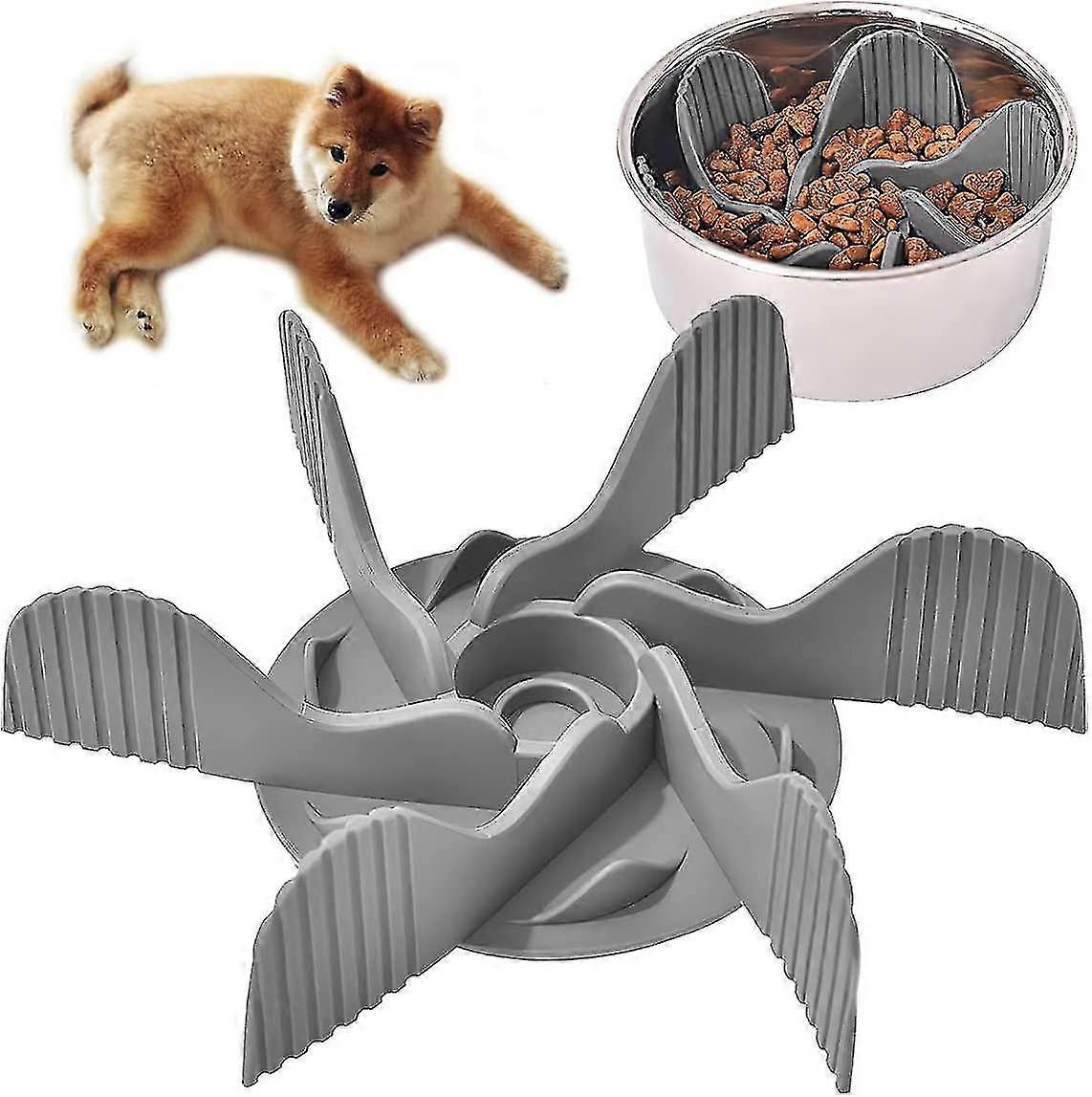 Slow Feeder Dog Bowl Insert Dog Bowl Slow Feeder Silicone Strong Suction Cup Feeder Insert Safe Soft Sturdy Slow Feeder Bowl Insert Dog Bowl Accessori