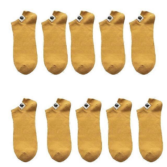 10 זוגות גברים' s גרבי סירה כותנה טהורה אביב קיץ נושם נגד ריח אופנה גרביים קצרים באיכות גבוהה גרבי קרסול מזדמנים גברים-C10, גודל EUR 40-46