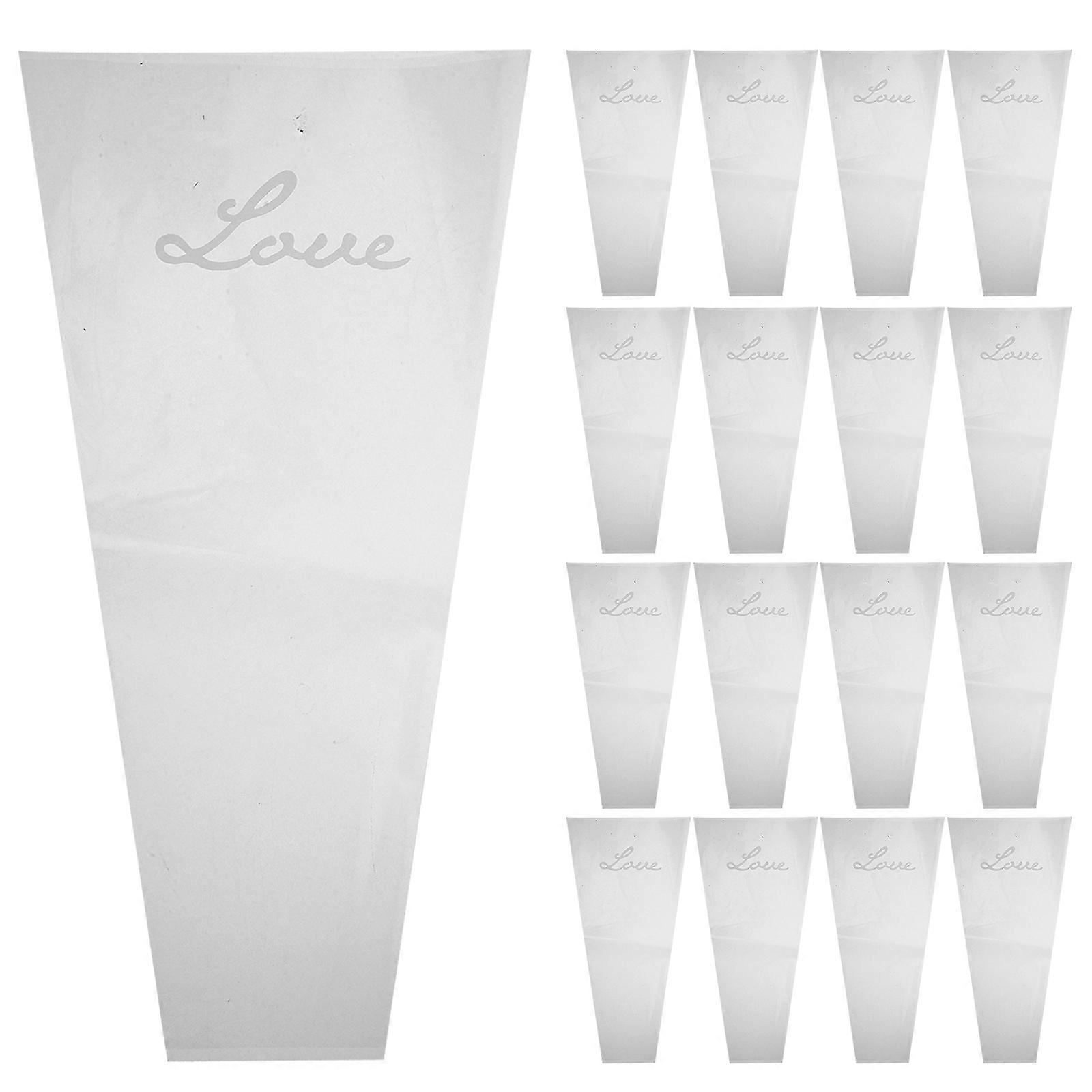 50st bärbara blompåsar trapetsformade växter bukett förpackningspåsar