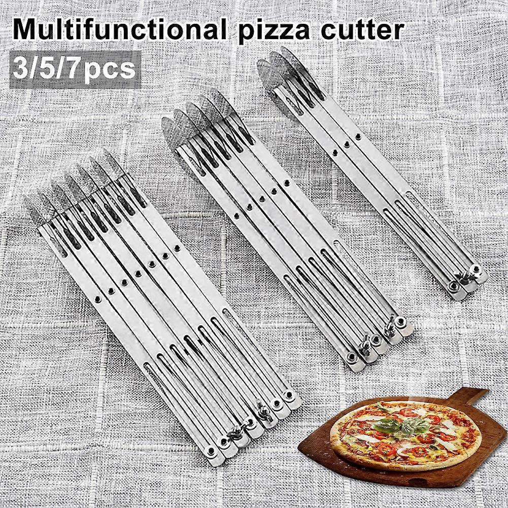 3/5/7 Wheels Dough Divider Pizza Cutter Roller Pastry Knife Cake Baking Tool