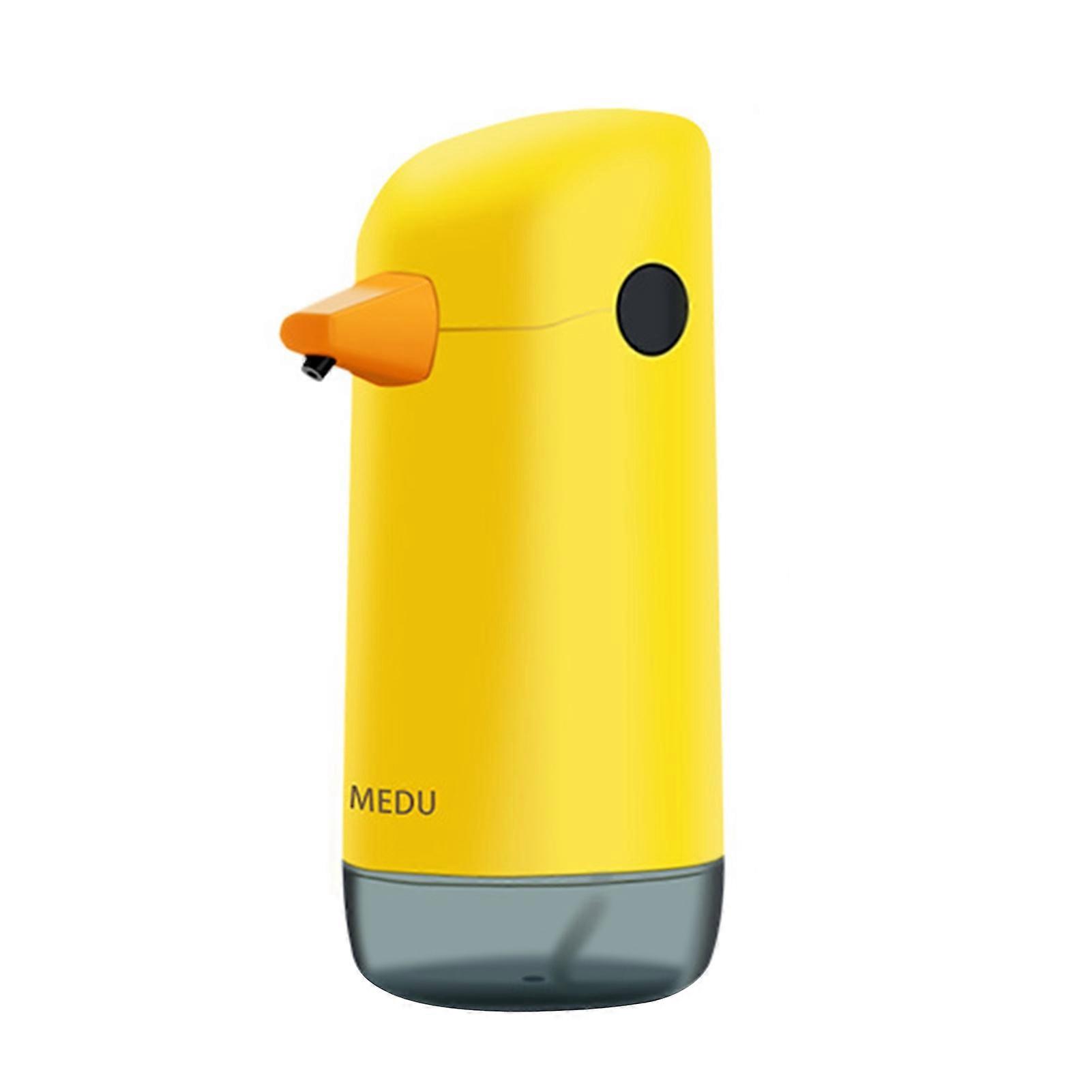 220ml Soap Dispenser Cartoon Duck Design Refillable Battery Operated Adjustable Storage ABS Automatic Induction Hand Sanitizer Dispenser for Kitchen