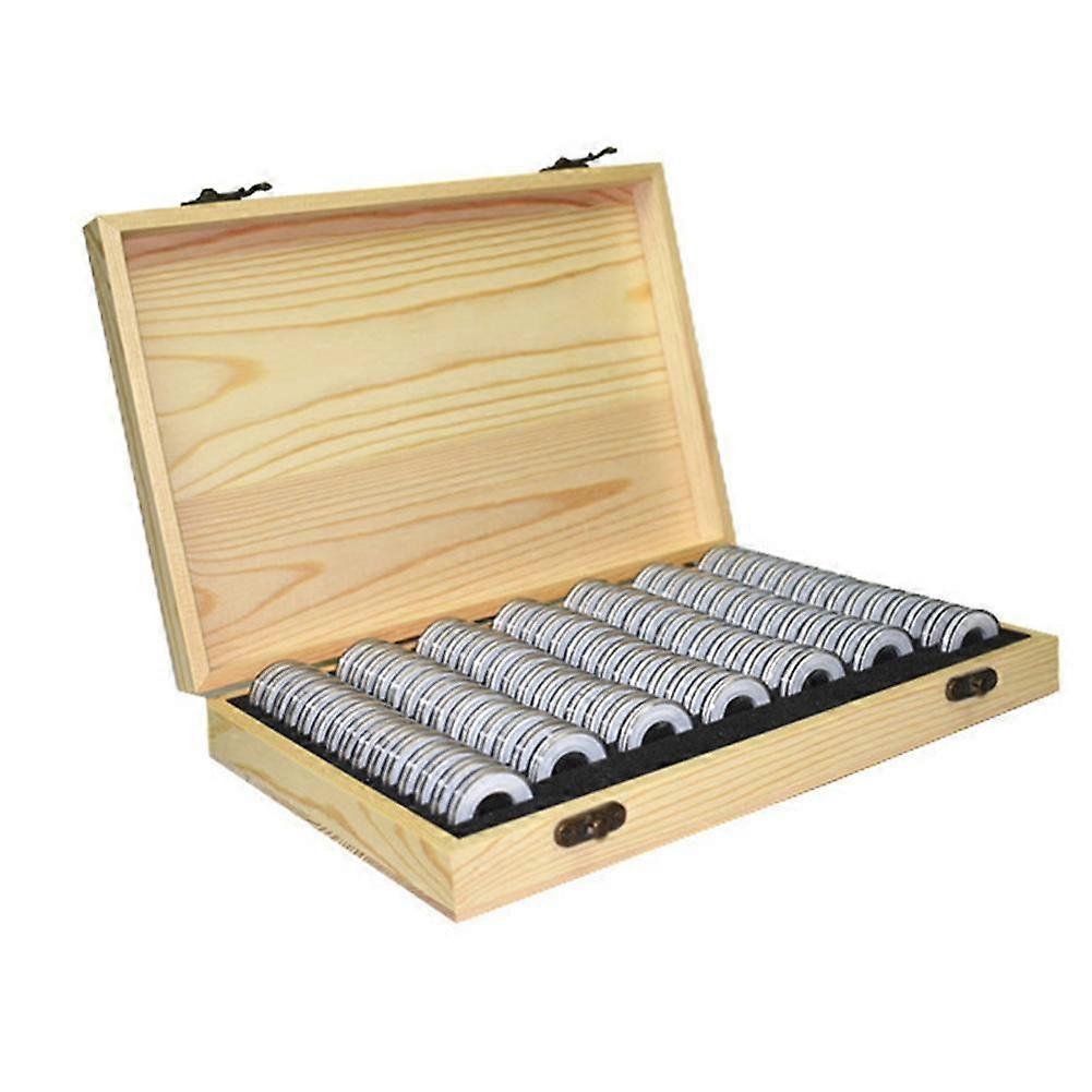 Coin Collection Box - 100/40 Grid Coin Protection Box with Coin Storage - Desktop Organizer for 18/21/25/27/30mm Coins