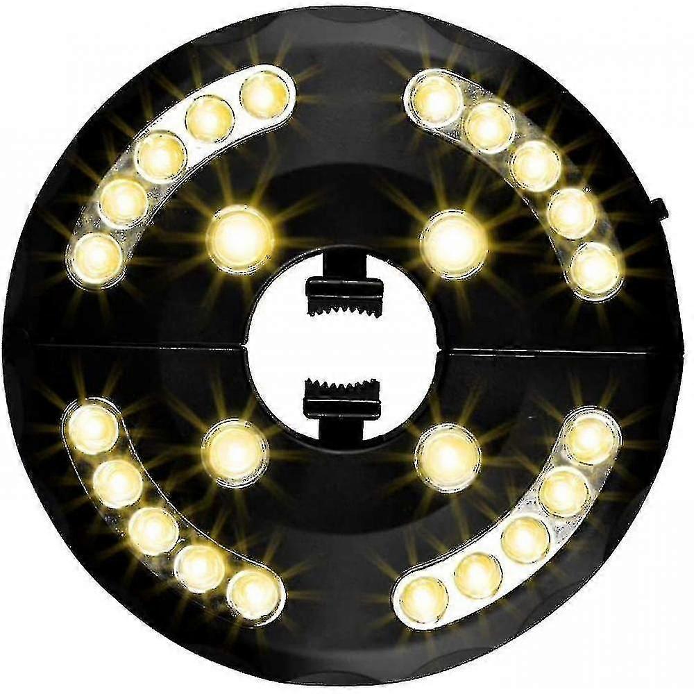 Lamp voor tuin parasol, patio paraplu licht, 24 leds, 3 verlichting model, parasol warm licht)