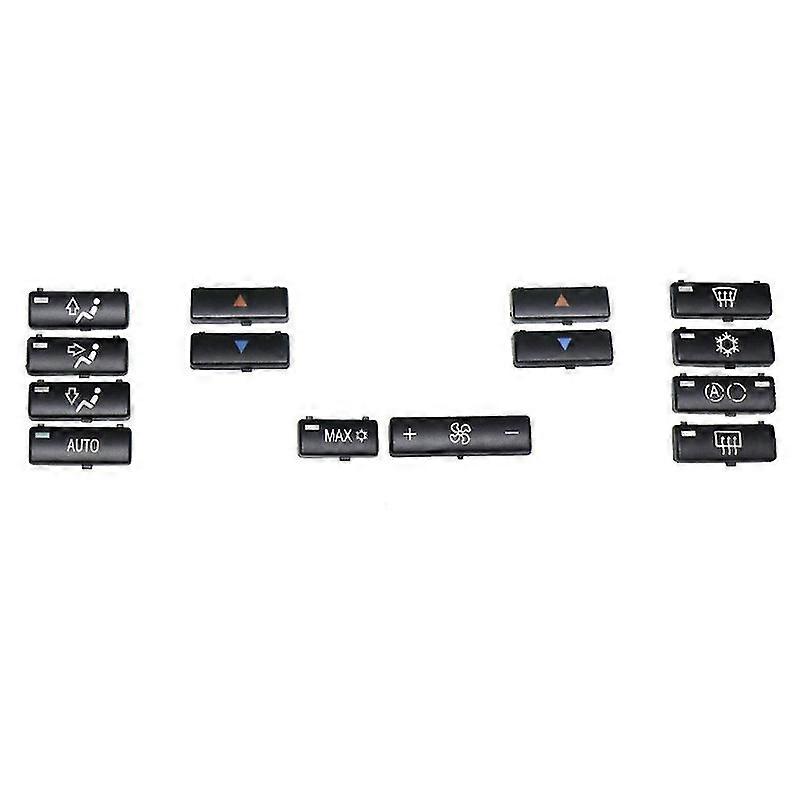14pcs Car Climate Control Air Conditioning Switch Button Covers For X5 E53 1999-2006 E39 1996-2002 Boris