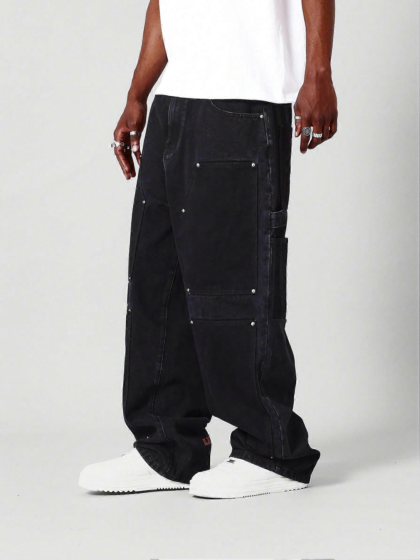 Avslappede Baggy Carpenter Jeans for menn